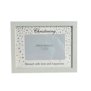 Mimosa Moments Christening Photo Frame 6x4 Inches White New